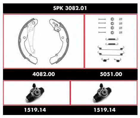 Imagine Set frana, frana tambur REMSA SPK 3082.01