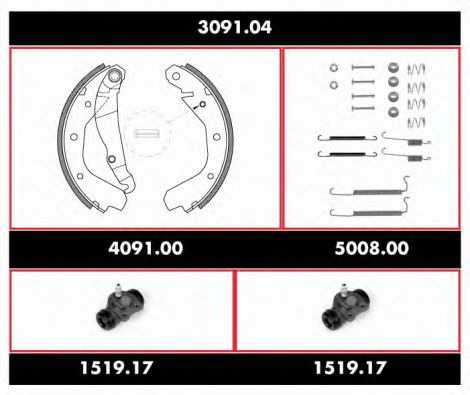 Imagine Set frana, frana tambur REMSA SPK 3091.04