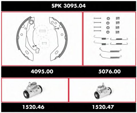 Imagine Set frana, frana tambur REMSA SPK 3095.04