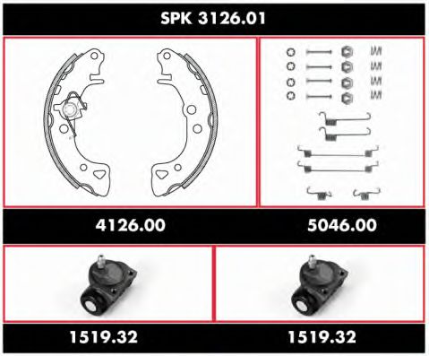 Imagine Set frana, frana tambur REMSA SPK 3126.01