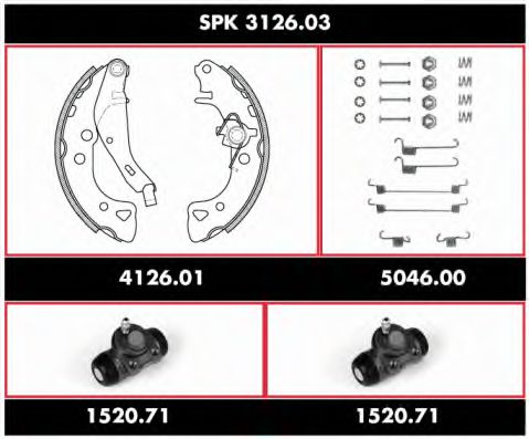 Imagine Set frana, frana tambur REMSA SPK 3126.03