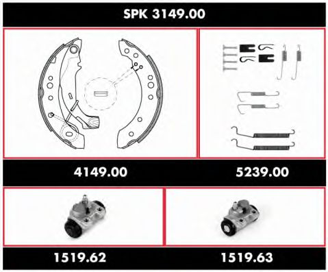 Imagine Set frana, frana tambur REMSA SPK 3149.00