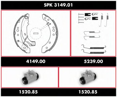 Imagine Set frana, frana tambur REMSA SPK 3149.01