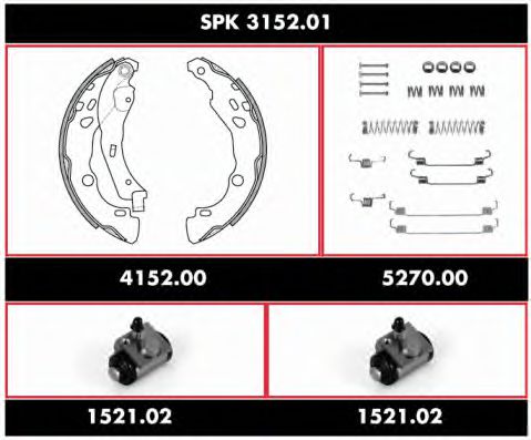 Imagine Set frana, frana tambur REMSA SPK 3152.01