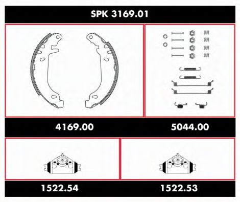 Imagine Set frana, frana tambur REMSA SPK 3169.01