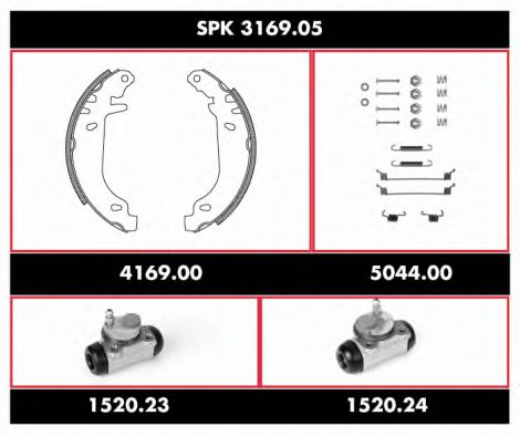 Imagine Set frana, frana tambur REMSA SPK 3169.05