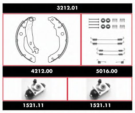 Set frana, frana tambur REMSA SPK 3212.01