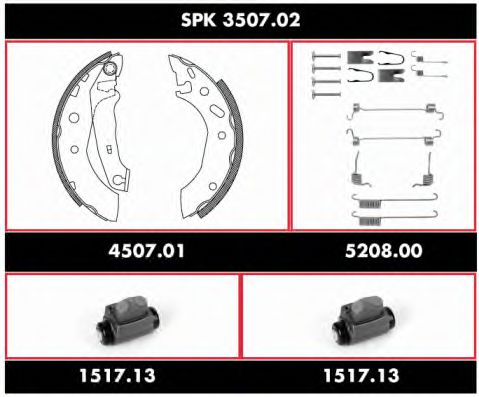 Imagine Set frana, frana tambur REMSA SPK 3507.02