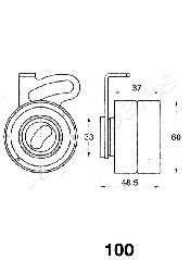 Mecanism tensionare, curea distributie JAPANPARTS BE-100