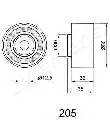 Mecanism tensionare, curea distributie JAPANPARTS BE-205