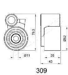 Mecanism tensionare, curea distributie JAPANPARTS BE-309