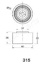 Mecanism tensionare, curea distributie JAPANPARTS BE-315