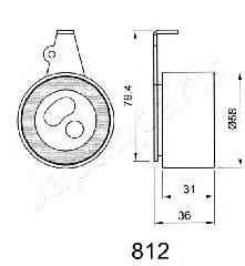 Imagine Mecanism tensionare, curea distributie JAPANPARTS BE-812