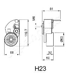 Imagine Mecanism tensionare, curea distributie JAPANPARTS BE-H23