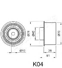 Imagine Mecanism tensionare, curea distributie JAPANPARTS BE-K04