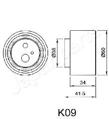 Mecanism tensionare, curea distributie JAPANPARTS BE-K09