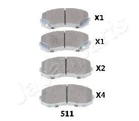 Imagine set placute frana,frana disc JAPANPARTS PA-511AF