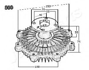 Cupla, ventilator radiator JAPANPARTS VC-500