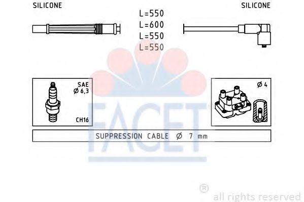Set cablaj aprinder FACET 4.7246