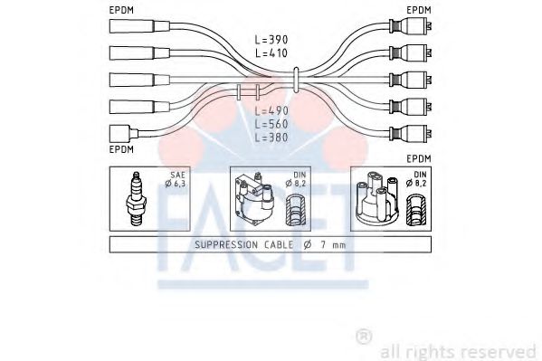 Imagine Set cablaj aprinder FACET 4.8429