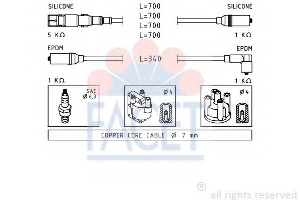 Imagine Set cablaj aprinder FACET 4.9353