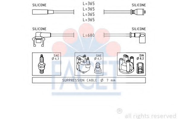 Imagine Set cablaj aprinder FACET 4.9497