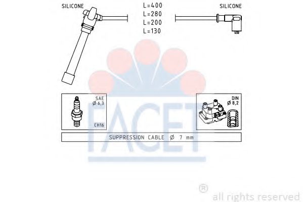 Imagine Set cablaj aprinder FACET 4.9504