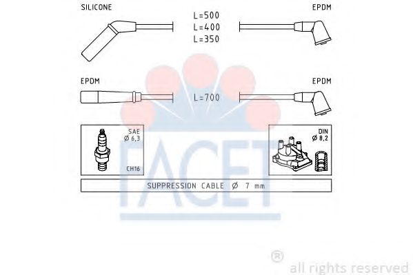Imagine Set cablaj aprinder FACET 4.9823