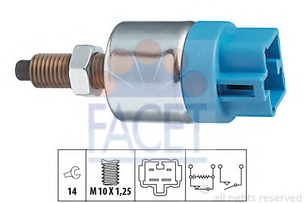 Comutator lumini frana FACET 7.1090