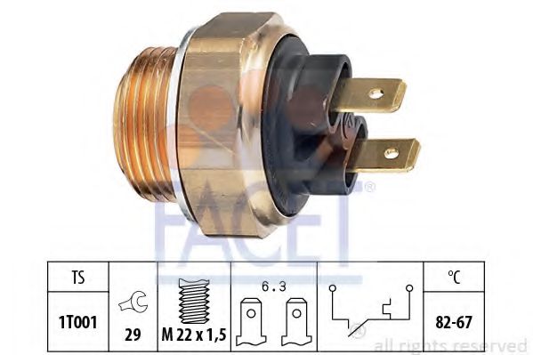 Imagine Comutator temperatura, ventilator radiator FACET 7.5004