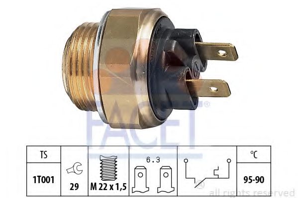 Imagine Comutator temperatura, ventilator radiator FACET 7.5020