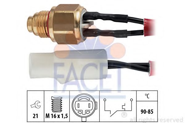 Imagine Comutator temperatura, ventilator radiator FACET 7.5110