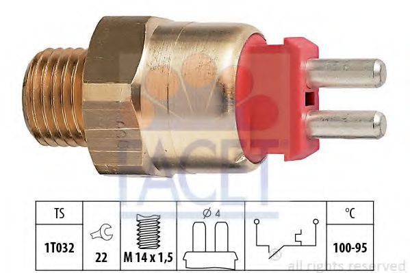 Imagine Comutator temperatura, ventilator radiator FACET 7.5169