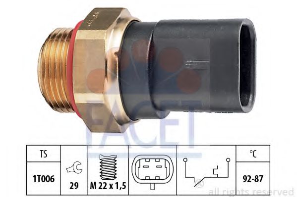 Imagine Comutator temperatura, ventilator radiator FACET 7.5187