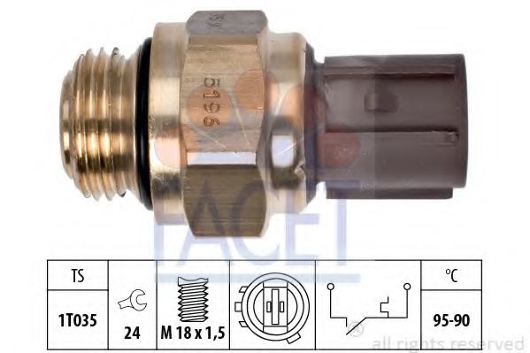 Imagine Comutator temperatura, ventilator radiator FACET 7.5196