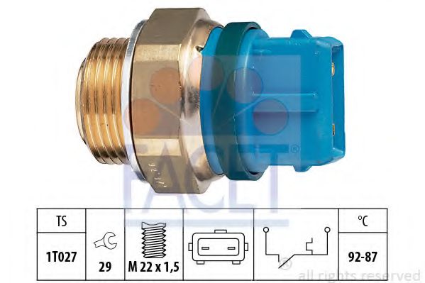 Imagine Comutator temperatura, ventilator radiator FACET 7.5201