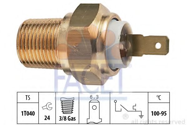 Imagine Comutator temperatura, ventilator radiator FACET 7.5276