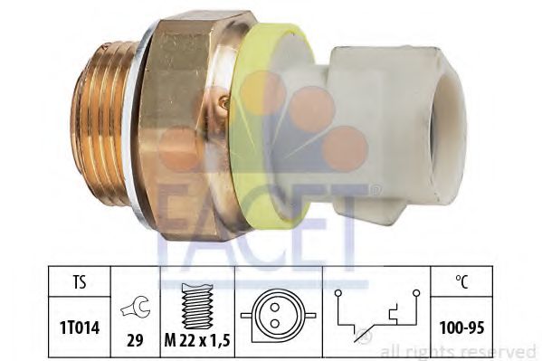 Imagine Comutator temperatura, ventilator radiator FACET 7.5280