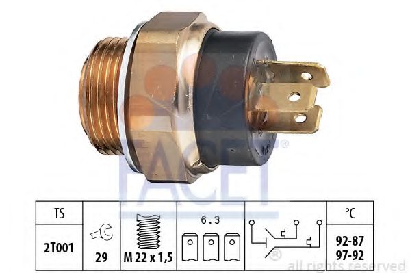 Imagine Comutator temperatura, ventilator radiator FACET 7.5612