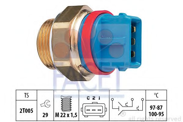 Imagine Comutator temperatura, ventilator radiator FACET 7.5631