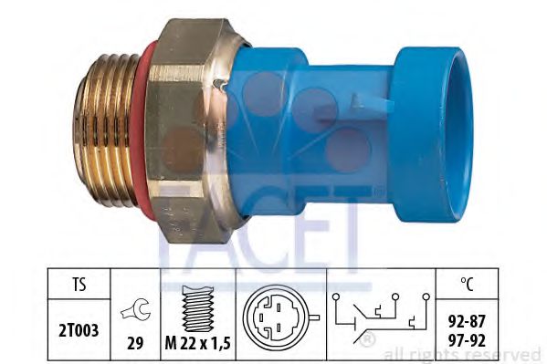 Imagine Comutator temperatura, ventilator radiator FACET 7.5643