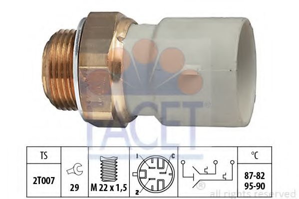 Imagine Comutator temperatura, ventilator radiator FACET 7.5645