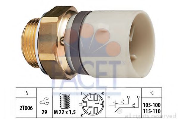 Imagine Comutator temperatura, ventilator radiator FACET 7.5648