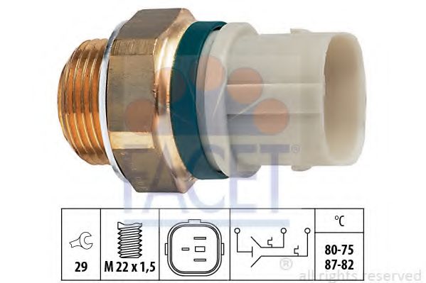 Imagine Comutator temperatura, ventilator radiator FACET 7.5654