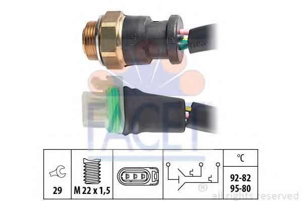 Imagine Comutator temperatura, ventilator radiator FACET 7.5656
