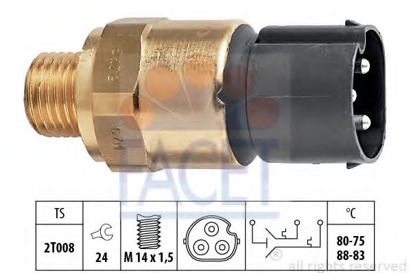 Imagine Comutator temperatura, ventilator radiator FACET 7.5679