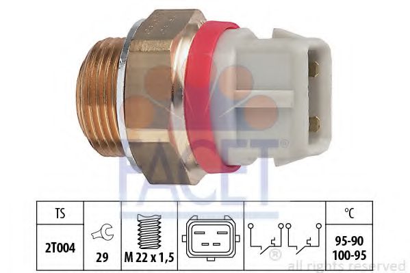 Imagine Comutator temperatura, ventilator radiator FACET 7.5682