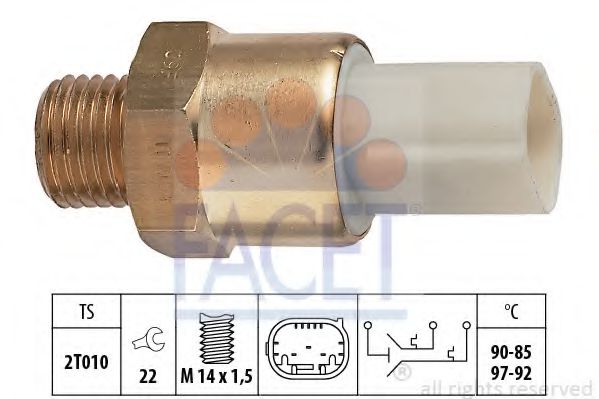 Imagine Comutator temperatura, ventilator radiator FACET 7.5684