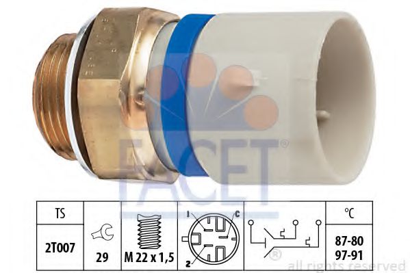 Imagine Comutator temperatura, ventilator radiator FACET 7.5701