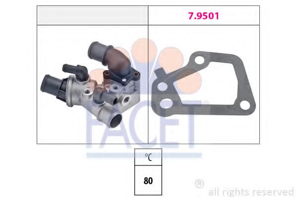 Imagine termostat,lichid racire FACET 7.8095